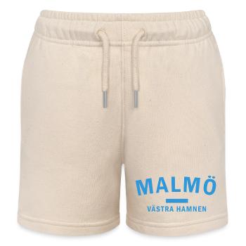 Western harbour silhouette design - Kids Organic Sweat Shorts by Stanley/Stella - soft Ecru - Front