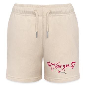 i love you - Kinder Organic Joggingshorts Mini Bolter von Stanley/Stella - Natur - Vorne