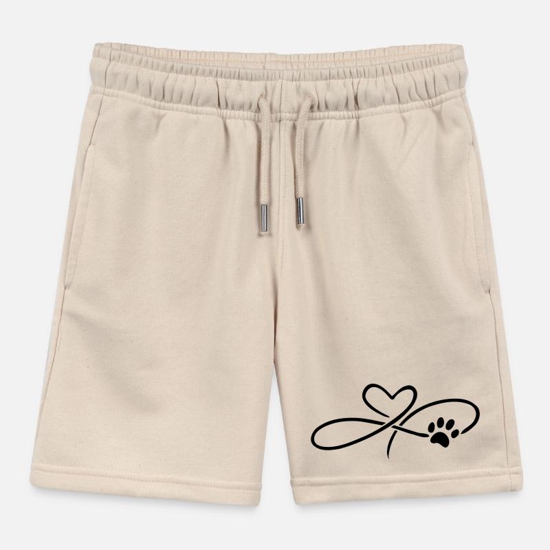 Infinity Herz mit Pfote Katze Hund Kinder Organic Joggingshorts Mini Bolter von Stanley/Stella