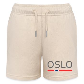Drapeau de la Norvège - Oslo - Norvège - Norvège - Short de jogging enfant bio Stanley/Stella - écru doux - Devant