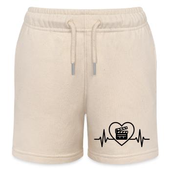 Herz Kino – Film Passion - Kids Organic Sweat Shorts by Stanley/Stella - soft Ecru - Front