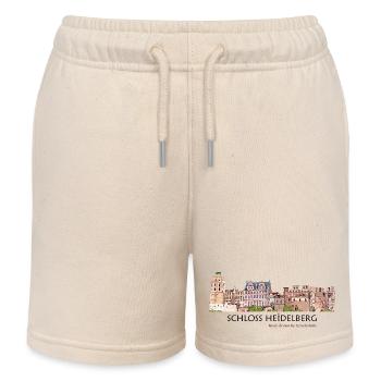 Schloss Heidelberg Handzeichnung - Kinder Organic Joggingshorts Mini Bolter von Stanley/Stella - Natur - Vorne