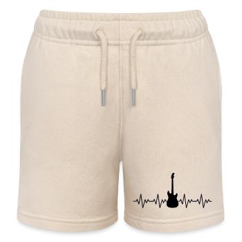 E Gitarre EKG Herzschlag - Kinder Organic Joggingshorts Mini Bolter von Stanley/Stella - Natur - Vorne