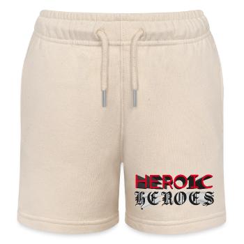 HEROIC HEROES - let's talk - Kids Organic Sweat Shorts by Stanley/Stella - soft Ecru - Front