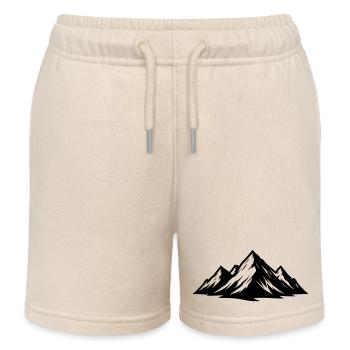 Mountains symbolism - Kids Organic Sweat Shorts by Stanley/Stella - soft Ecru - Front