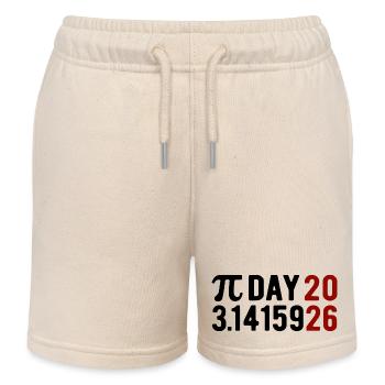Pi Day 2026 mit Zahlenspiel | Kreiszahl 3.1415 - Kinder Organic Joggingshorts Mini Bolter von Stanley/Stella - Natur - Vorne