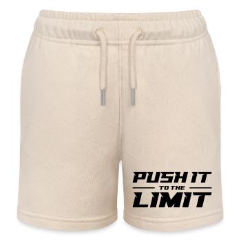 Push It To The Limit - Kids Organic Sweat Shorts by Stanley/Stella - soft Ecru - Front