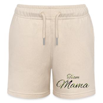 Bonne Année Green Leaves Script - Kids Organic Sweat Shorts by Stanley/Stella - soft Ecru - Front