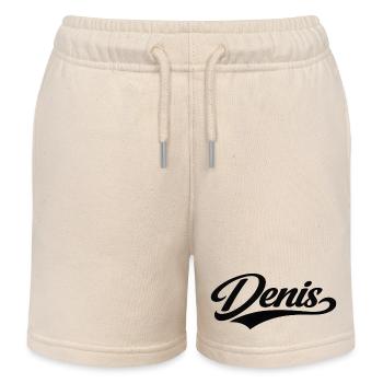 Denis name first last family gifts  - Kids Organic Sweat Shorts by Stanley/Stella - soft Ecru - Front
