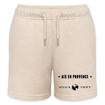 Aix En Provence Coordonnées Globe - Short de jogging enfant bio Stanley/Stella - écru doux - Devant