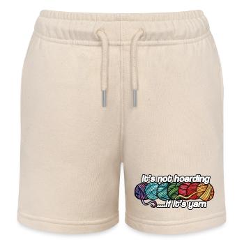 It's Not Hoarding If It's Yarn - Kids Organic Sweat Shorts by Stanley/Stella - soft Ecru - Front