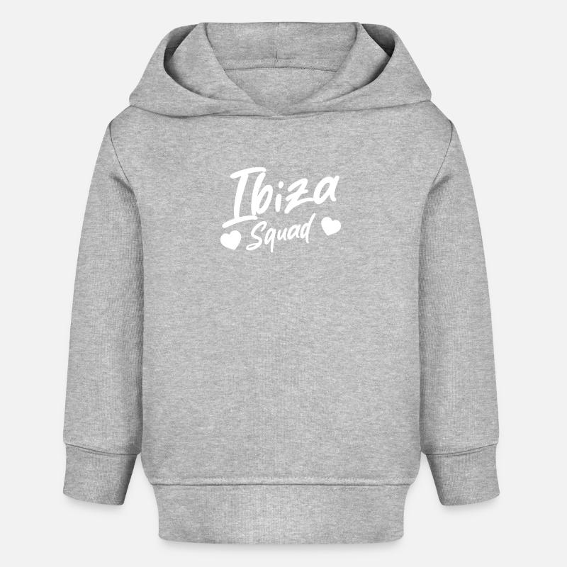 Cœur de l’équipe d’Ibiza - Sweat à capuche bébé bio Stanley/Stella - gris chiné