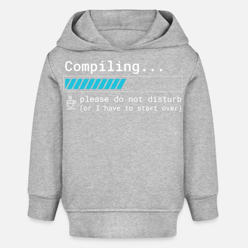 T-shirt Programmeur drôle - Compilation, s’il vous plaît - Sweat à capuche bébé bio Stanley/Stella - gris chiné