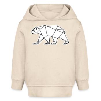 Polar Bär Polygon Eisbär Symbol - Baby Organic Hoodie Baby Cruiser von Stanley/Stella - Natur - Vorne