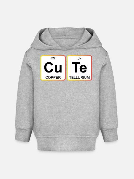 Cute Chemistry Periodic Table - Baby Organic Hoodie Baby Cruiser von Stanley/Stella - Grau meliert