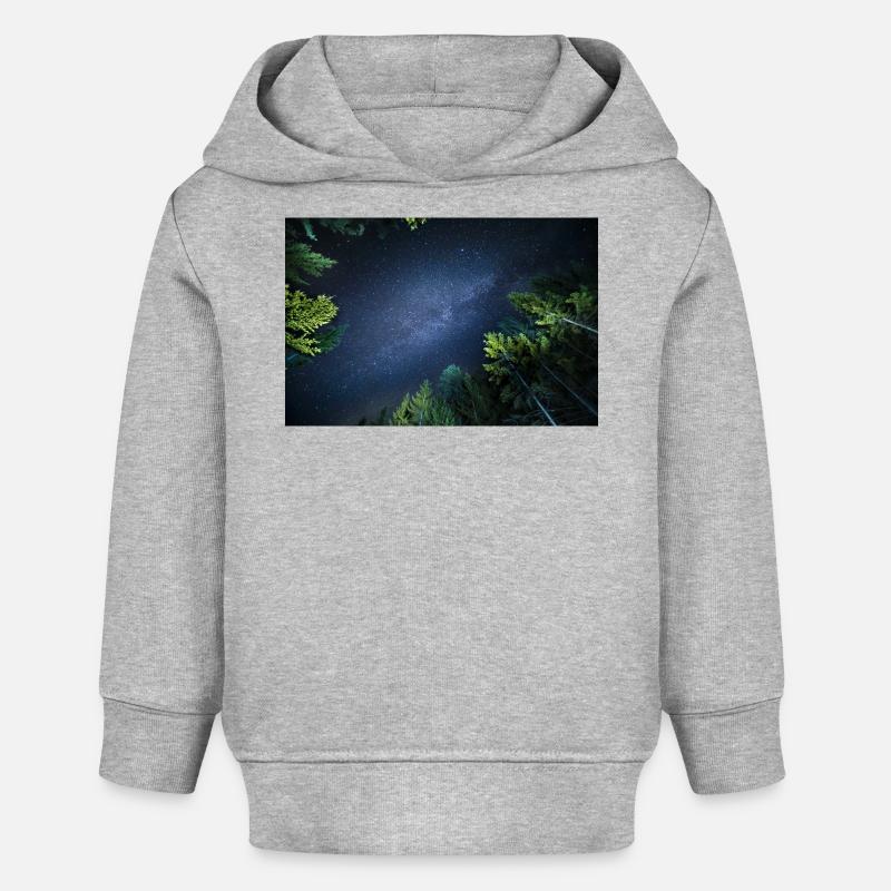Carinthie de nuit - Sweat à capuche bébé bio Stanley/Stella - gris chiné