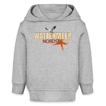Wattenmeer - Nordsee - Baby Organic Hoodie Baby Cruiser von Stanley/Stella - Grau meliert - Vorne