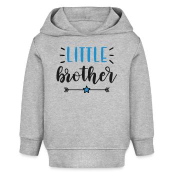 Süßer und angebeteter kleiner Bruder - Baby Organic Hoodie Baby Cruiser von Stanley/Stella - Grau meliert - Vorne