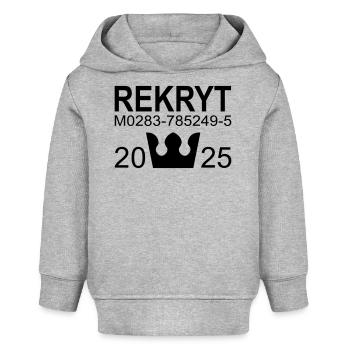 Rekryt 2025 - Hoodie baby ekologisk Stanley/Stella - gråmelerad - Fram
