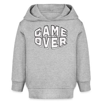 Game Over - Sweat à capuche bébé bio Stanley/Stella - gris chiné - Devant