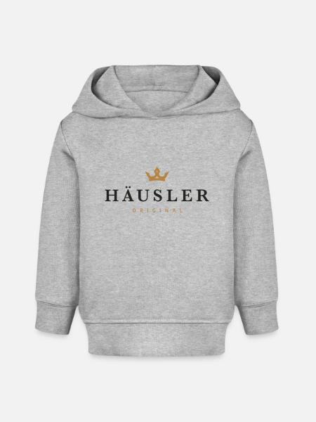 Häusler Original Familienlogo - Baby Organic Hoodie Baby Cruiser von Stanley/Stella - Grau meliert