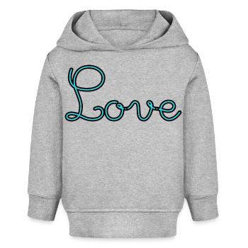 MOM. MOTHER'S DAY. HAPPY MOTHER'S DAY. LOVE - Baby Organic Hoodie by Stanley/Stella - heather grey - Front