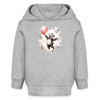 Tierbabys Traumland Ballon Stinktier - Baby Organic Hoodie Baby Cruiser von Stanley/Stella - Grau meliert - Vorne