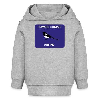 Geschwätzig wie eine Elster - Baby Organic Hoodie Baby Cruiser von Stanley/Stella - Grau meliert - Vorne