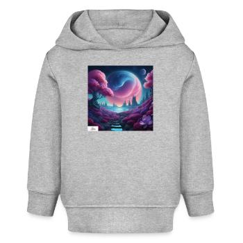 Epische himmlische Traumlandschaft - Baby Organic Hoodie Baby Cruiser von Stanley/Stella - Grau meliert - Vorne
