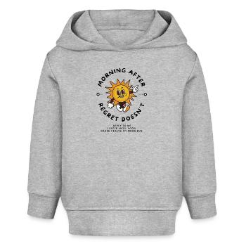 Résolution des regrets dessin animé - Sweat à capuche bébé bio Stanley/Stella - gris chiné - Devant
