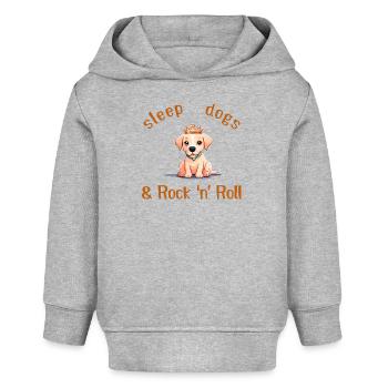 sleep, dogs & rock'n'roll - Baby Organic Hoodie Baby Cruiser von Stanley/Stella - Grau meliert - Vorne