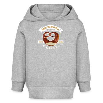 Bitte oben nachfüllen, aber erst unten leeren... - Baby Organic Hoodie Baby Cruiser von Stanley/Stella - Grau meliert - Vorne