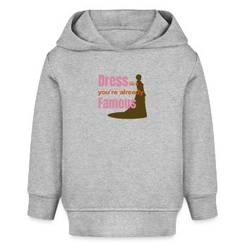 Als wärst du schon berühmt - Baby Organic Hoodie Baby Cruiser von Stanley/Stella - Grau meliert - Vorne