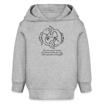 Sternzeichen Fische - Baby Organic Hoodie Baby Cruiser von Stanley/Stella - Grau meliert - Vorne