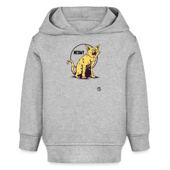 Die nervige jammernde Katze nervt - Baby Organic Hoodie Baby Cruiser von Stanley/Stella - Grau meliert - Vorne