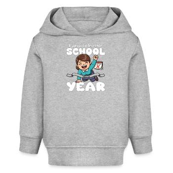 I SURVIVED ANOTHER SCHOOL YEAR - TEACHER GIFT - Baby Organic Hoodie by Stanley/Stella - heather grey - Front