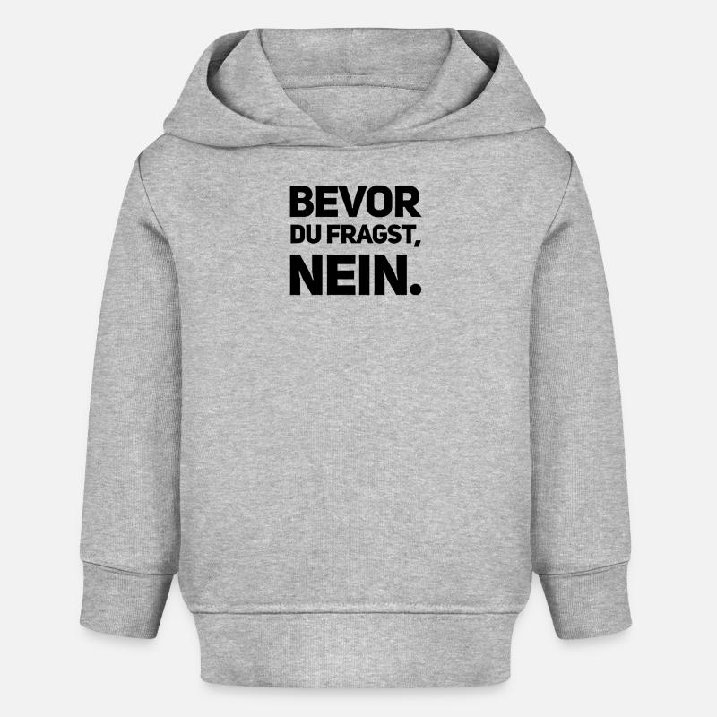 AVANT QUE VOUS NE DEMANDIEZ : NON ! - Sweat à capuche bébé bio Stanley/Stella - gris chiné
