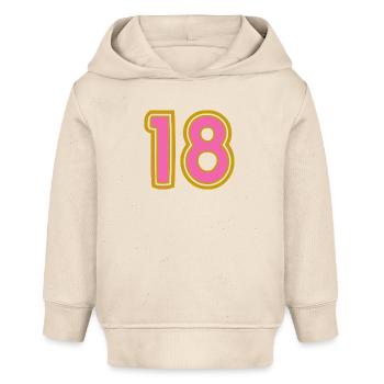 18. 18 ANS. 18e ANNIVERSAIRE - Sweat à capuche bébé bio Stanley/Stella - écru doux - Devant