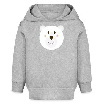 Bébé Ours Polaire Baby Tee - Sweat à capuche bébé bio Stanley/Stella - gris chiné - Devant