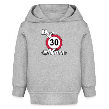 30.Geburtstag , Born for Korn (25) - Baby Organic Hoodie Baby Cruiser von Stanley/Stella - Grau meliert - Vorne