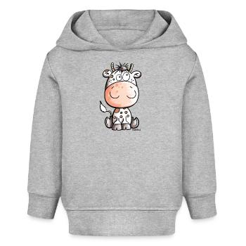 Funny Cow - Cows - Baby - Gift - Calf - Baby Organic Hoodie by Stanley/Stella - heather grey - Front