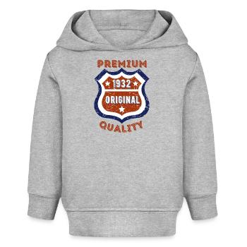 Premium-Qualität 1932 - Baby Organic Hoodie Baby Cruiser von Stanley/Stella - Grau meliert - Vorne
