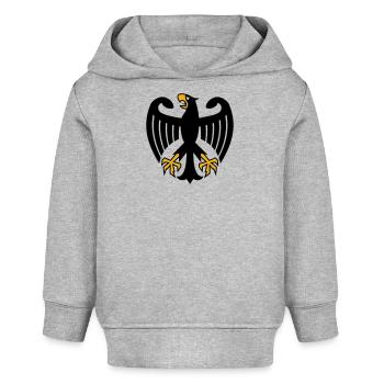 Bundesadler Deutschland Adler Wappen - Baby Organic Hoodie Baby Cruiser von Stanley/Stella - Grau meliert - Vorne