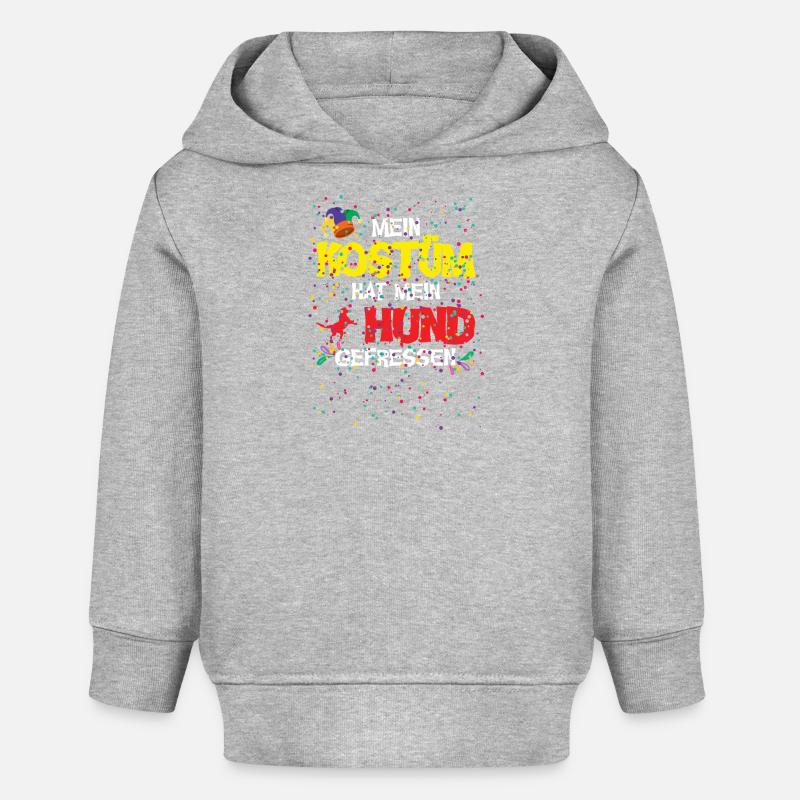 Mon costume a mangé mon chien Carnaval - Sweat à capuche bébé bio Stanley/Stella - gris chiné