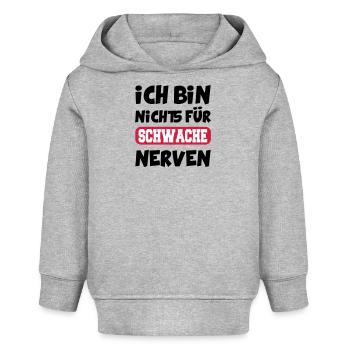 Baby Schwache Nerven Nervt Laut Aktiv - Baby Organic Hoodie Baby Cruiser von Stanley/Stella - Grau meliert - Vorne