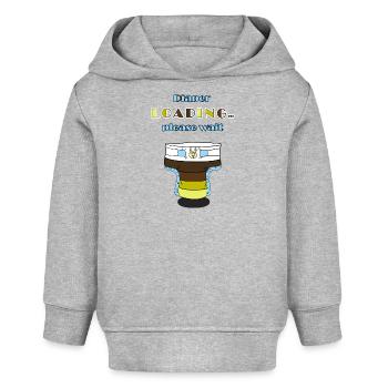 Diaper LOADING...please wait - Baby Organic Hoodie Baby Cruiser von Stanley/Stella - Grau meliert - Vorne