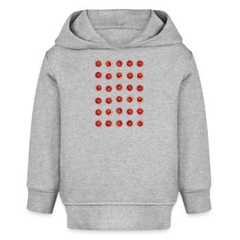 getrocknete Blutorangen - Baby Organic Hoodie Baby Cruiser von Stanley/Stella - Grau meliert - Vorne