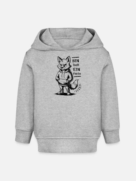 Bin halt ein Fuchs - Baby Organic Hoodie Baby Cruiser von Stanley/Stella - Grau meliert
