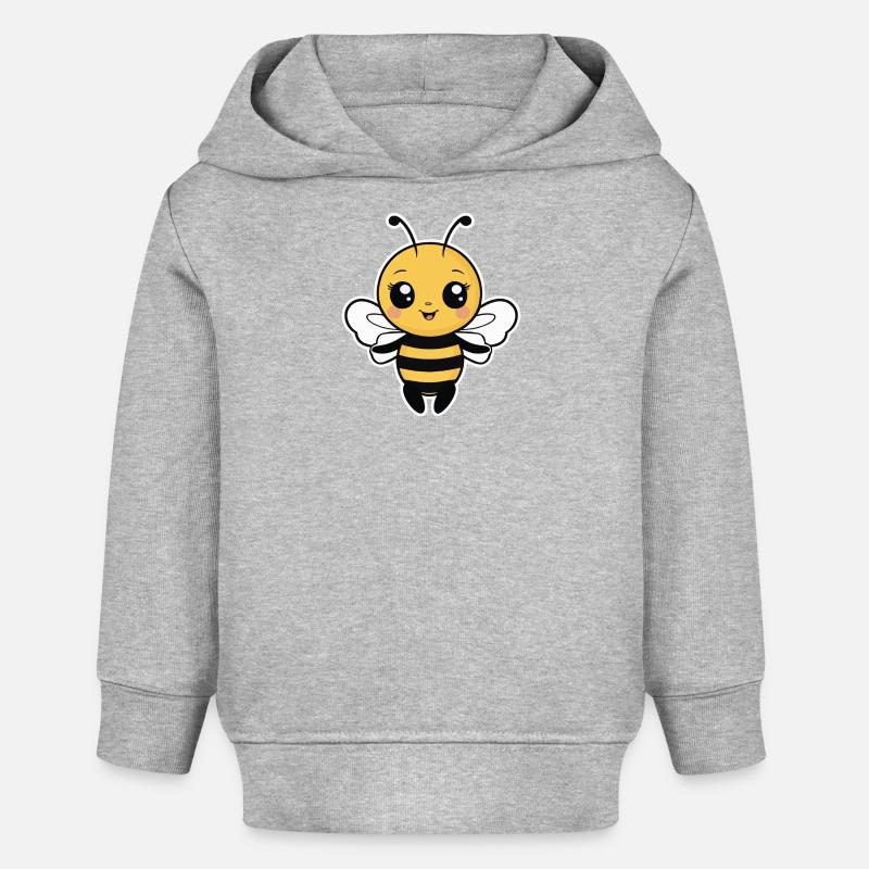 Petite abeille mignonne, bébé abeille - Sweat à capuche bébé bio Stanley/Stella - gris chiné