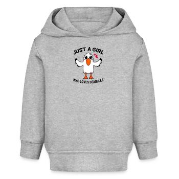 Möwe Spruch Mädchen Nordsee - Baby Organic Hoodie Baby Cruiser von Stanley/Stella - Grau meliert - Vorne